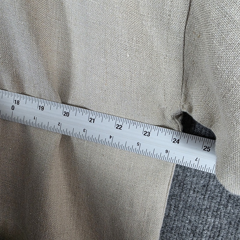 Eileen Fisher Organic Linen Top  XS Beige Kimono Open Front Cardigan Lagenlook - Picture 7 of 8